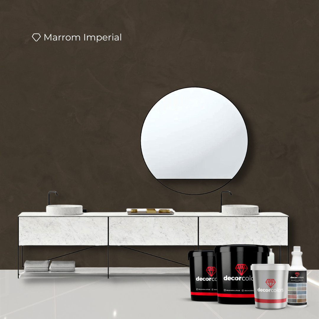Kit Cimento Queimado Azulejo Marrom Imperial 5 kg - Decor Colors