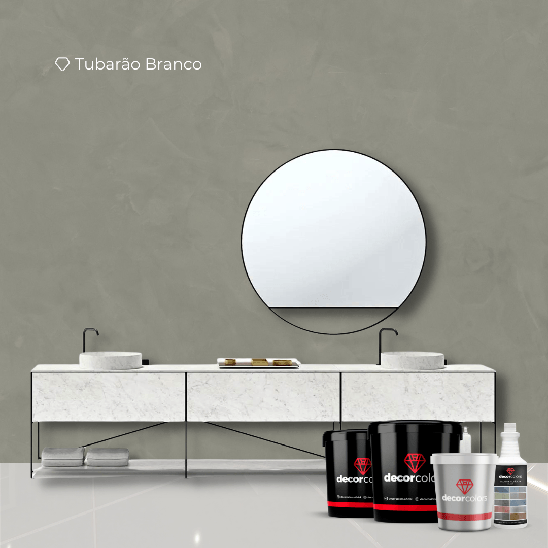 Kit Cimento Queimado Azulejo Tubarão Branco 5 kg - Decor Colors
