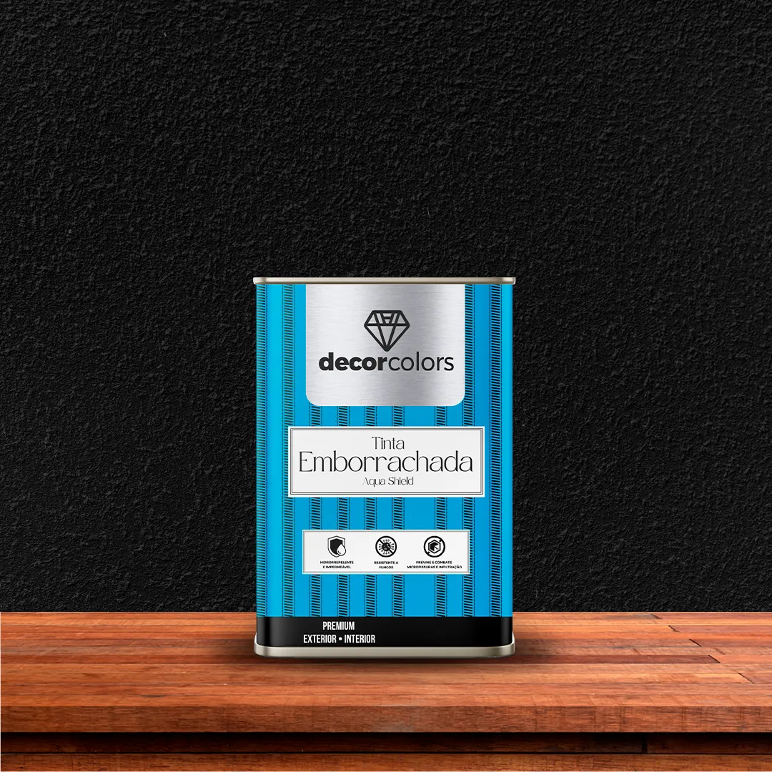 Tinta Emborrachada Impermeável Aqua Shield Preto 21,5 Kg - Decor Colors