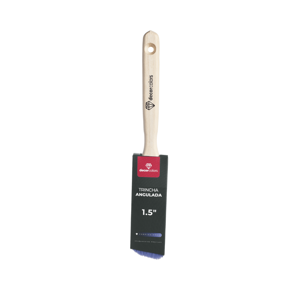 Pincel trincha premium profissional tamanho 1.5´ angulada - Decor Colors