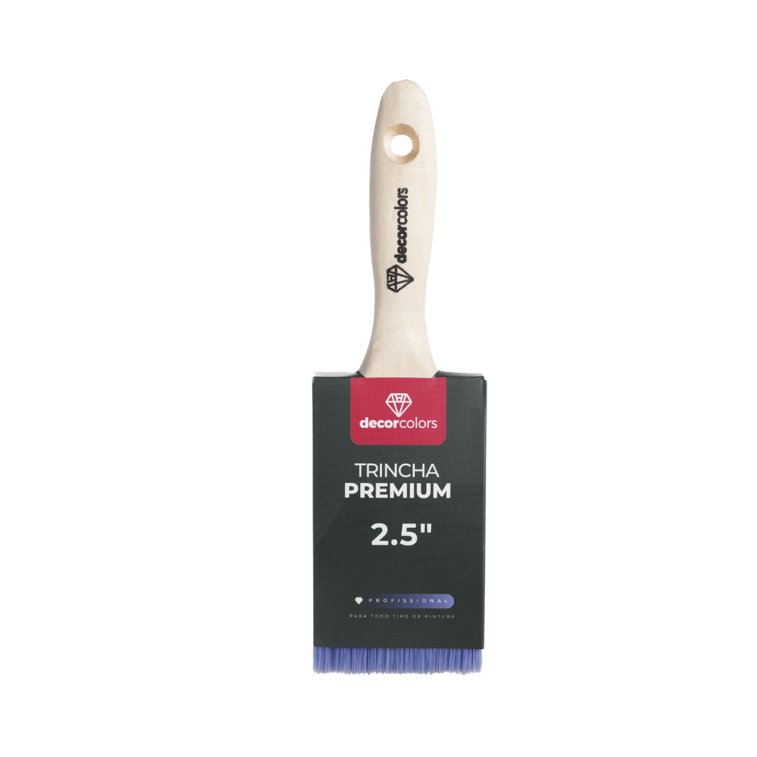 Pincel Decorcolors trincha premium profissional tamanho 2.5´ Reta
