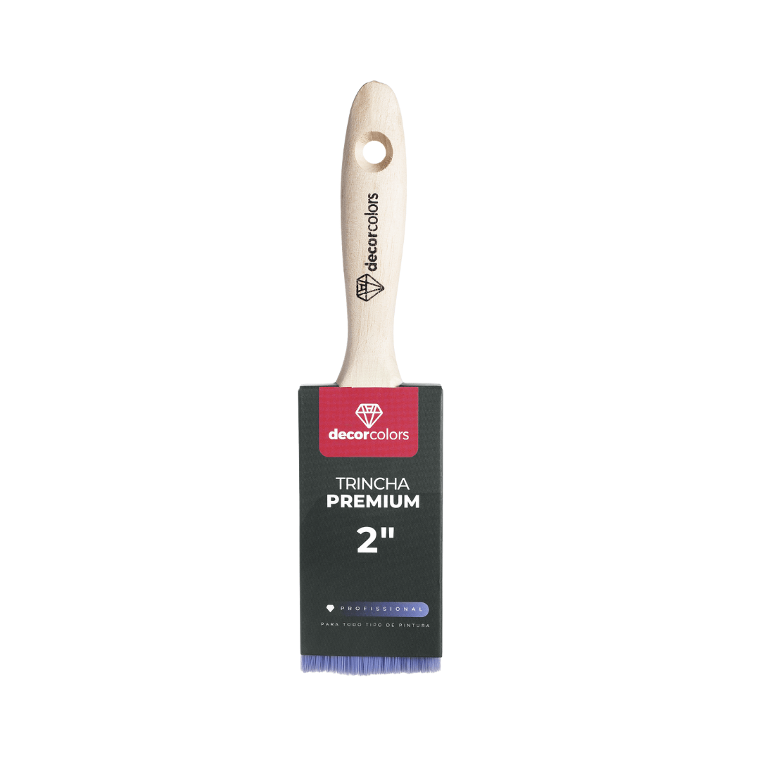 Pincel Decorcolors trincha premium profissional tamanho 2´ Reta