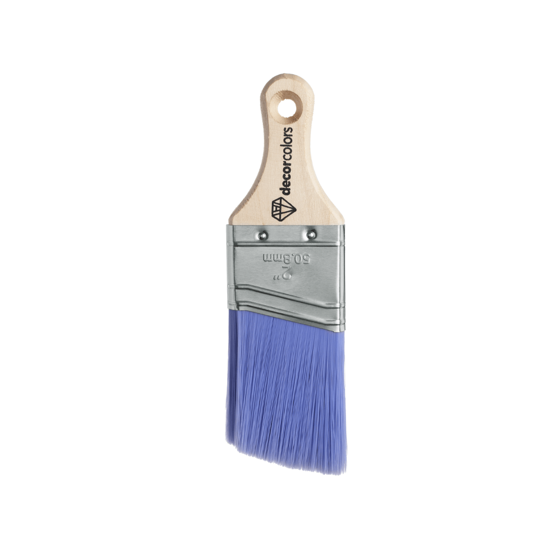 Pincel trincha premium profissional tamanho 2´ angulada cabo curto - Decor Colors - Imagem 2