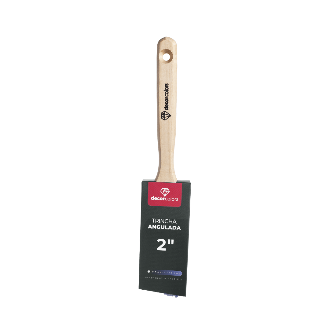 Pincel trincha premium profissional tamanho 2´ angulada - Decor Colors