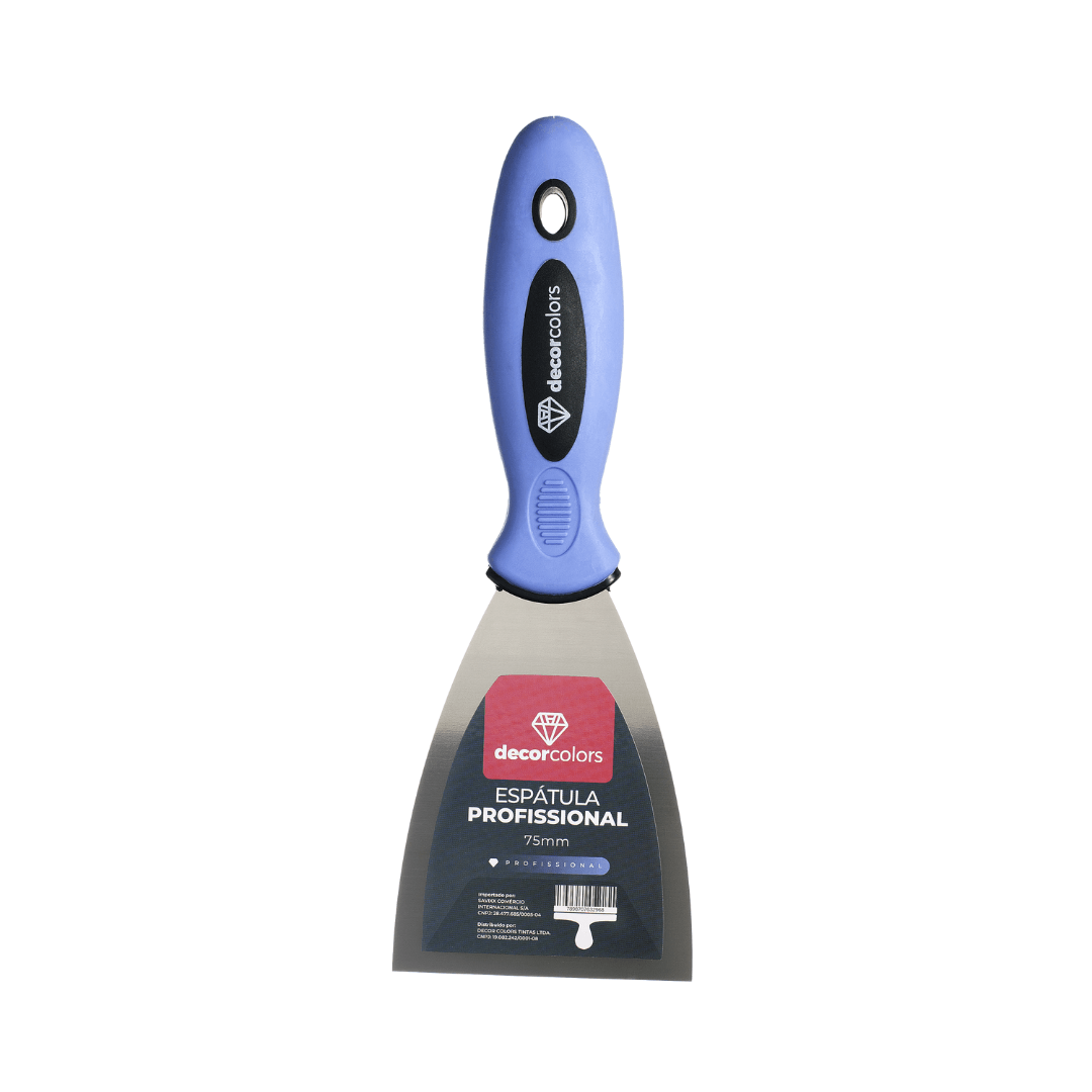 espatula para pintor profissional inox cabo emborrachado 75mm - decor colors